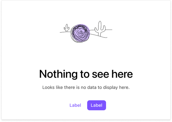Empty state example