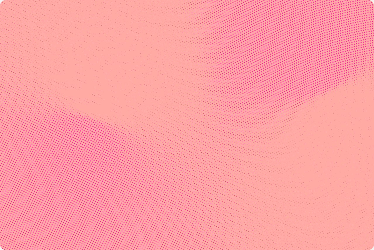 Tertiary pairing: Magenta dots on coral