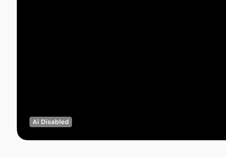 Picture shows incorrect usage of Ai disabled badge
