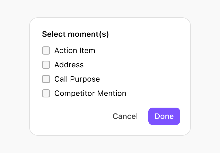 Picture shows correct usage of Done label when updates are not immediately saved to the database