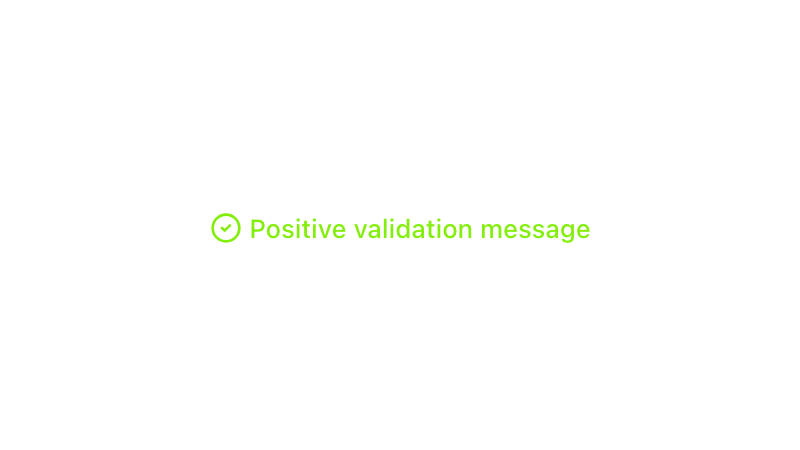 Validation messages