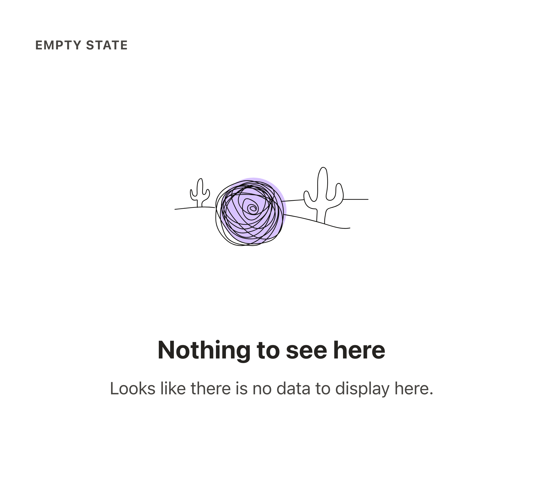 Empty state with illustration, title, and body — after migration