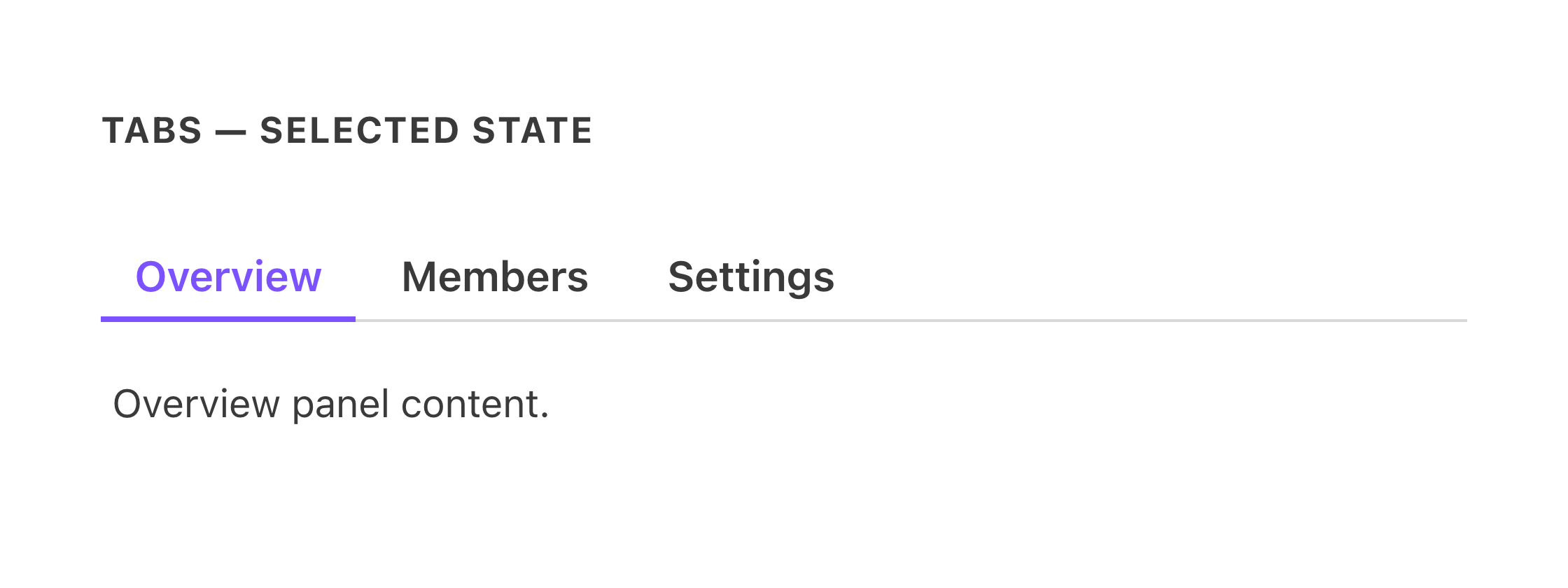 Tab group with a selected tab — before migration